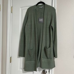 Green Long Cardigan